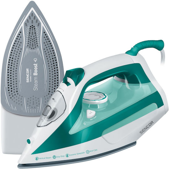 Sencor Steam Iron 2600W with Ceramic Plate and Continuous Steam Supply 35g/min