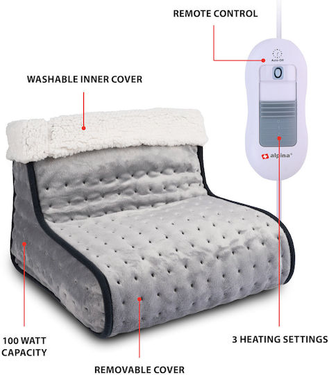 Alpina Appliances Feet Heating Pad Gray 30x30cm