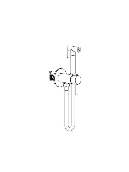 Karag Satinato Wall Mounted Bidet Faucet Silver
