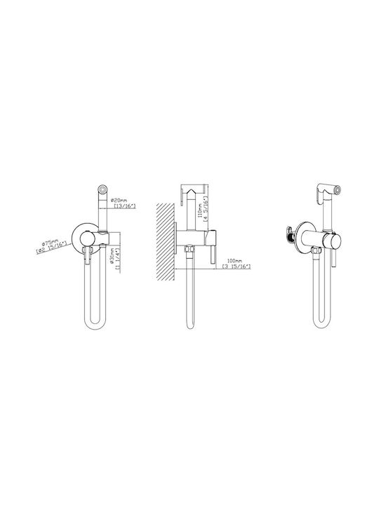 Karag ARTEMIS Bidet Faucet Rose Gold