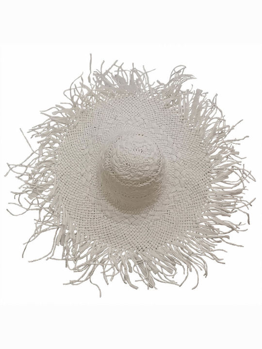 Floppy Joy Wicker Women's Floppy Hat White