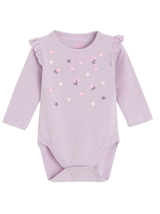 Cool Club Baby Bodysuit Set Long-Sleeved Lilac 2pcs