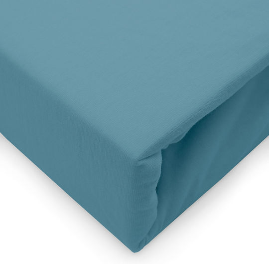 Darymex Чаршаф Единичен с Ластик 90x200+30см. Синьо