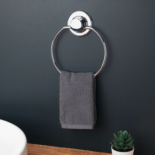 Sapir Home DM 235 Single Wall-Mounted Bathroom Ring 17x18cm Inox Silver Sapir Home DM 235 Single Wall-Mounted Bathroom Ring 17x18cm Inox Silver