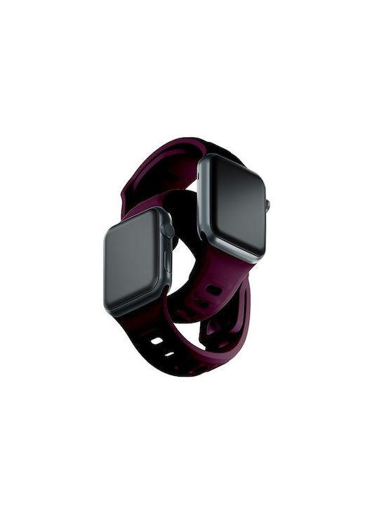 3MK Λουράκι Σιλικόνης με Pin Μπορντό (Apple Watch 44/45/46mm/Ultra 49mm)