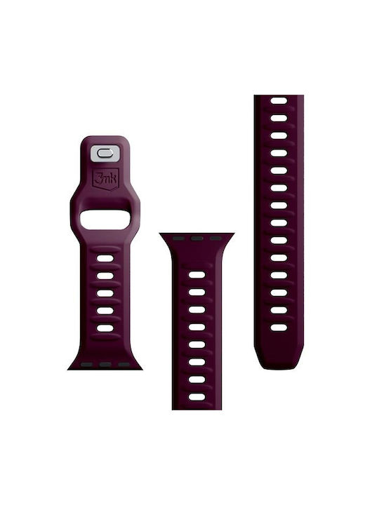 3MK Λουράκι Σιλικόνης με Pin Μπορντό (Apple Watch 44/45/46mm/Ultra 49mm)