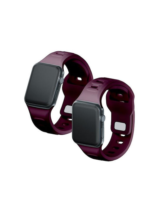 3MK Λουράκι Σιλικόνης με Pin Μπορντό (Apple Watch 44/45/46mm/Ultra 49mm)