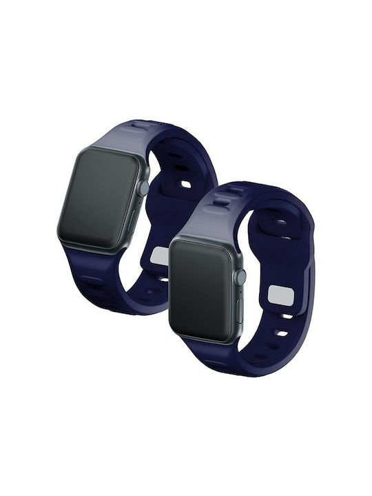 3MK Armband Silikon mit Pin Blau (Apple Watch 44/45/46mm/Ultra 49mm)