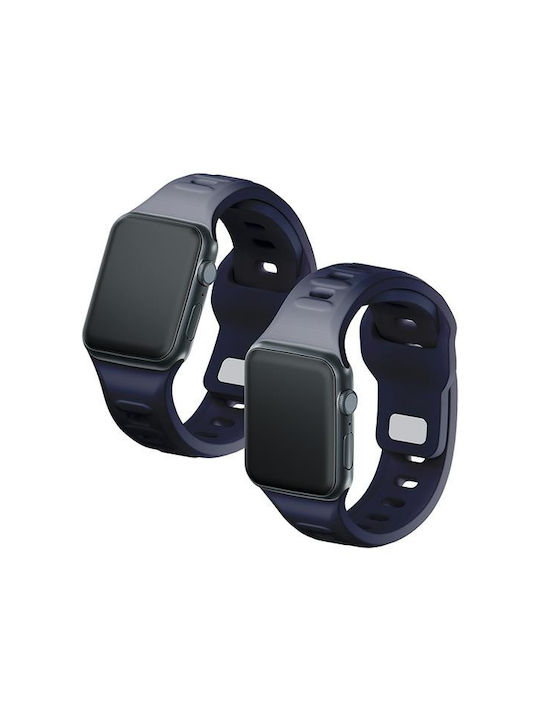 3MK Curea Silicon cu Pin Gri (Apple Watch 44/45/46mm/Ultra 49mm)