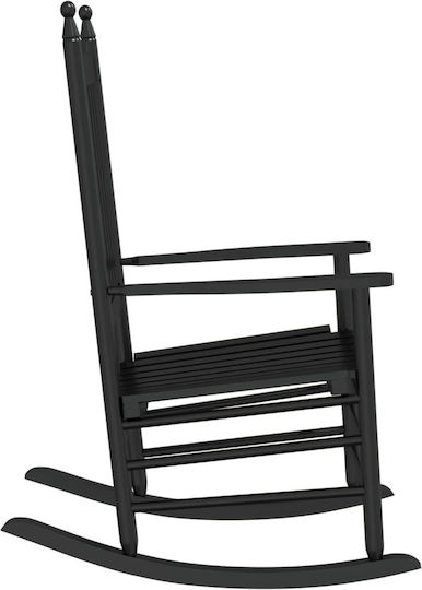 Rocking Chair Wooden Black 62x83x115cm