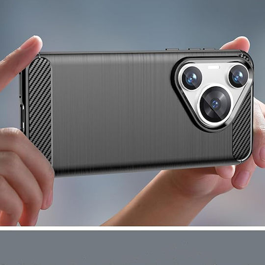 Techsuit Carbon Silicon Huawei Pura 70 Pro Negru