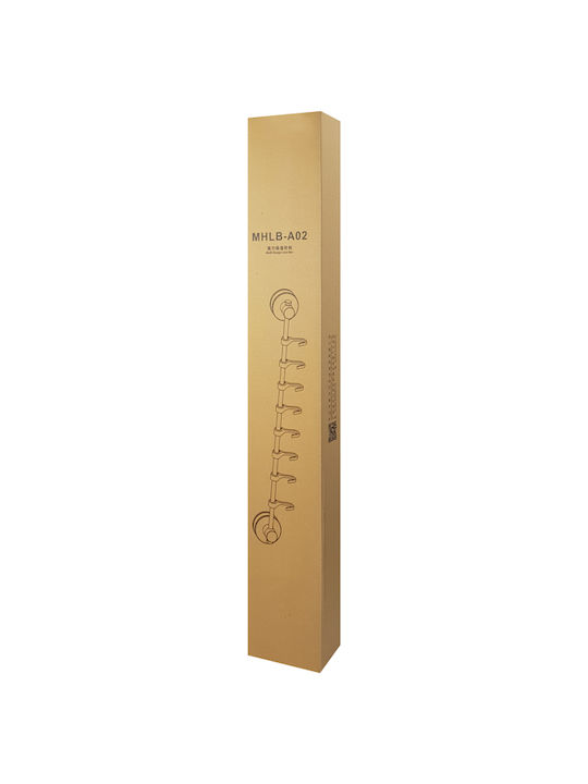 Ecoco Haken Badezimmer 5 Plätze Saugnapf ​53.5x5cm Weißes