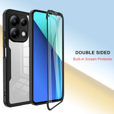 Techsuit 360 Full Cover Σετ με Τζαμάκι Μαύρο (Redmi Note 13 4G)