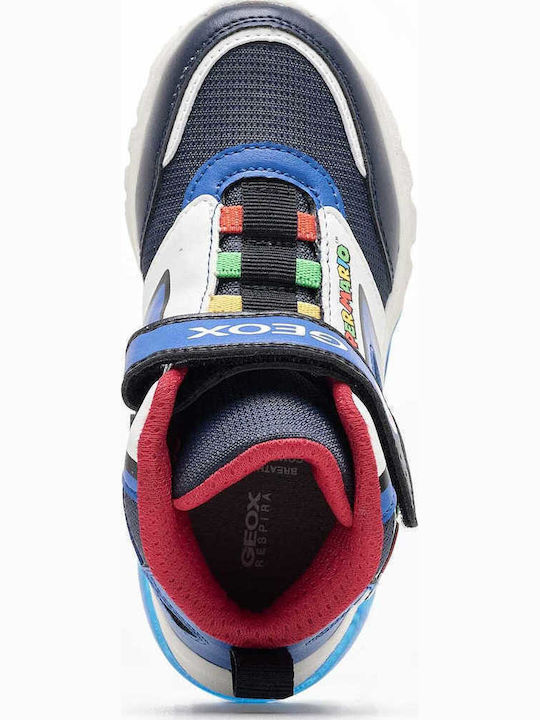 J CIBERDRON Παιδικά Sneakers High Ανατομικά με Σκρατς Μπλε