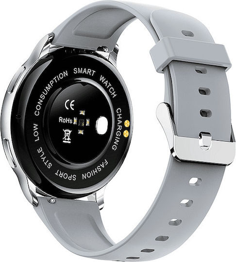 Nubi KM10 Smartwatch με Παλμογράφο (Γκρι)