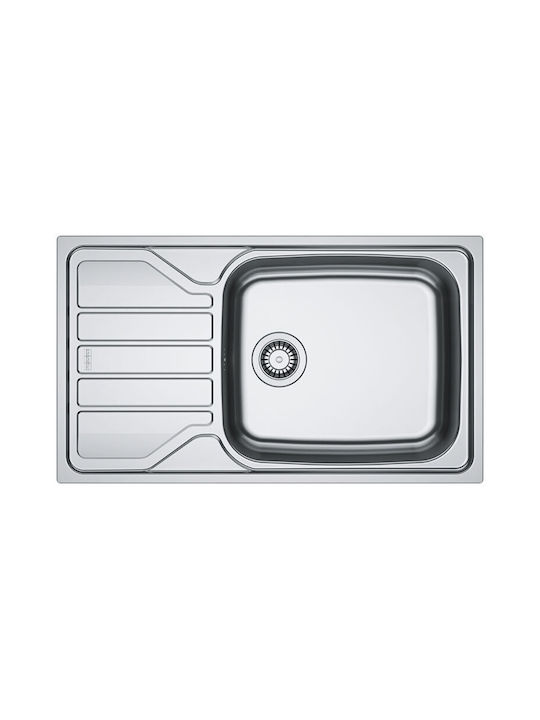 Franke Flash Ένθετος Νεροχύτης Inox Μ86xΠ50cm Ασημί