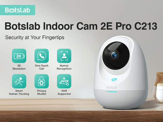 Botslab C213 IP Камера за наблюдение Wi-Fi Full HD+ 3MP с Двупосочна Комуникация и Обектив 2.8мм