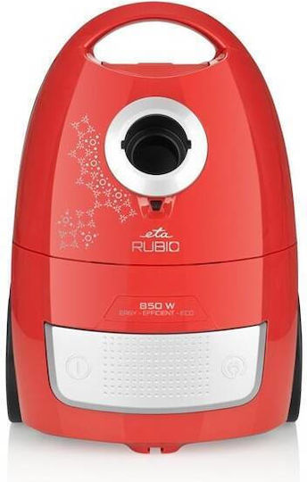 ETA Rubio Ηλεκτρική Σκούπα 850W με Κάδο 2lt Κόκκινη