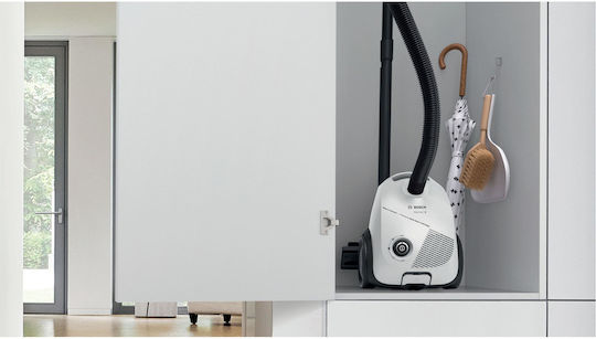 Bosch BGLS2WH1H Ηλεκτρική Σκούπα 600W με Σακούλα 3.5lt Λευκή