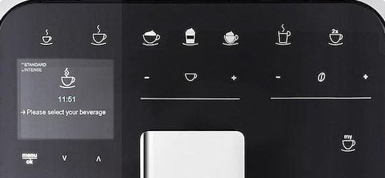 Melitta T Smart F83/0-102 Automatic Espresso Machine 1450W Pressure 15bar for Cappuccino with Grinder and Wi-Fi Black