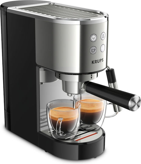 Krups Virtuoso Espressomaschine 1350W Druckreiniger 15bar Silber XP440C