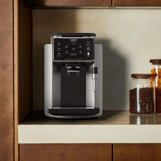 Krups Αυτόματη Μηχανή Espresso 1450W Πίεσης 15bar με Μύλο Άλεσης Μαύρη EA910E10