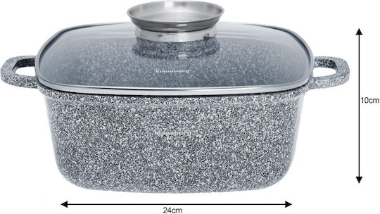 Klausberg Aluminum Pots Set Grey with Stone Interior Coating 3 Pieces