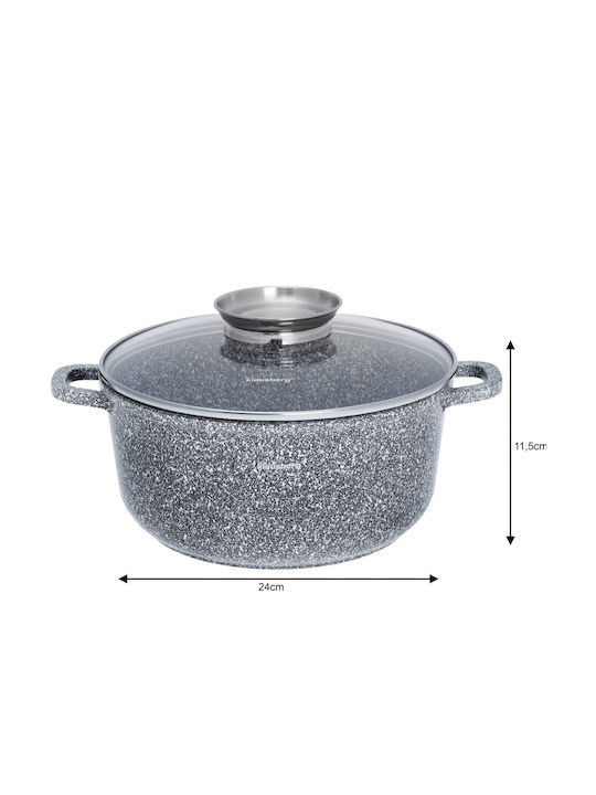 Klausberg Pots Set of Aluminum with Ceramic Coating Grey 3pcs