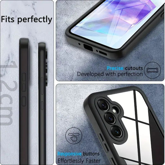 Techsuit ColorVerse 360 Full Cover Silicone Set with Tempered Glass Blue (Galaxy A55)