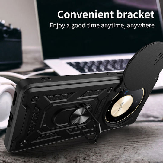 Techsuit Camshield Umschlag Rückseite Kunststoff / Silikon Schwarz (Huawei Nova 12i)