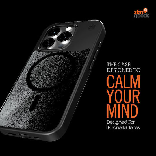 STM Back Cover Σιλικόνης Μαύρο (iPhone 15 Pro Max)