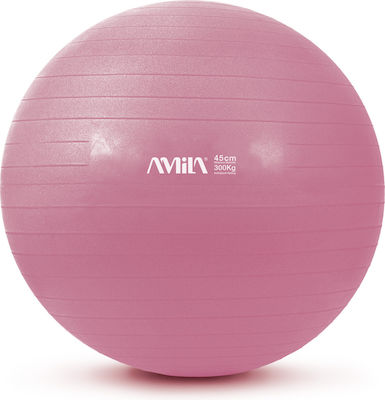 Amila Медицинска топка Пилатес 45см 0.75кг в Розов Цвят