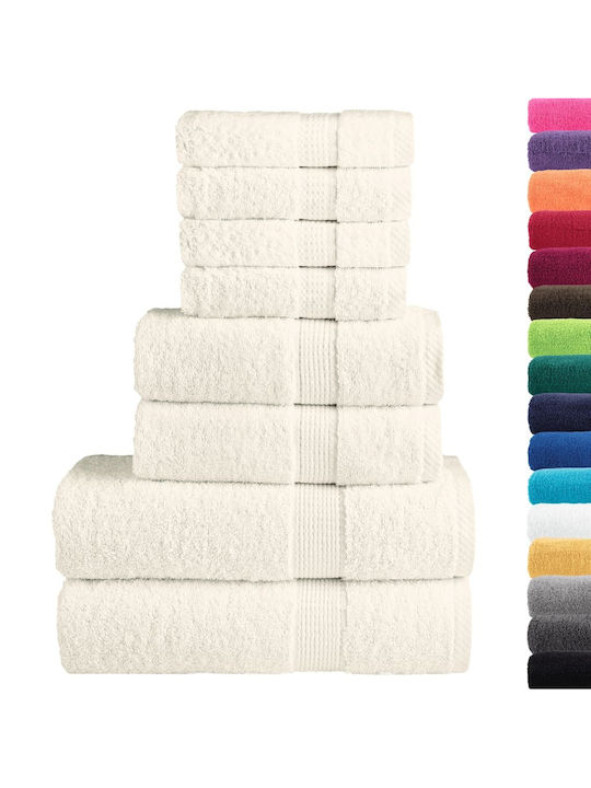 vidaXL 6pc Bath Towel Set Beige