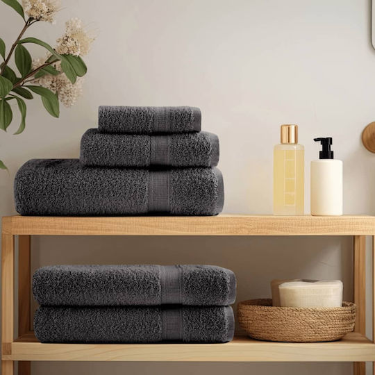 vidaXL Badetücher Set 8-tlg Grau Gewicht 600gr/m²