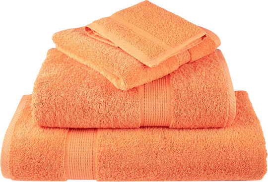 vidaXL Bath Towel 100x200cm Orange 10 Pieces Weight 600gsm