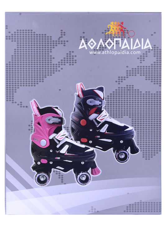 Αθλοπαιδιά Quad Αυξομειούμενα Rollers Ροζ Παιδικά