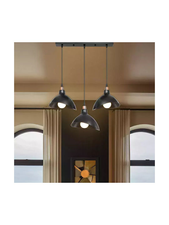 Pakketo Pendant Light Black 60x22x90cm