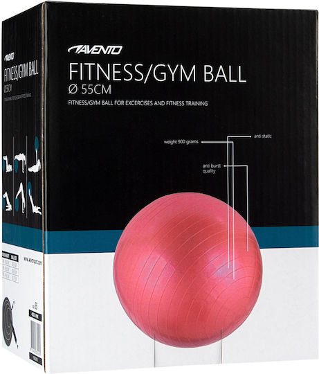 Avento Minge Pilates 55cm 0.9kg În Culoare Roșie