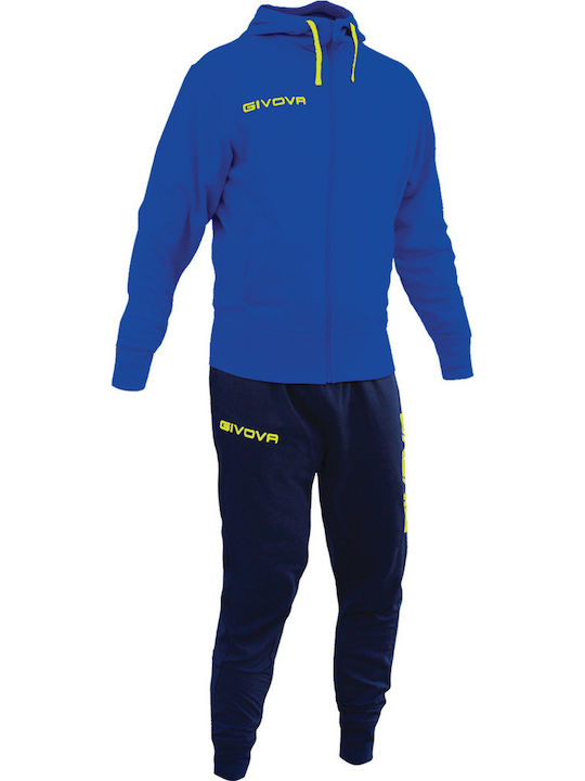 Tuta Poker Football Tracksuit Glossy with Elastic Blue