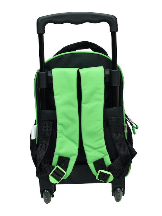 Gim Ninja Turtles School Bag Trolley Kindergarten Black with Water Bottle Holder 12Liters