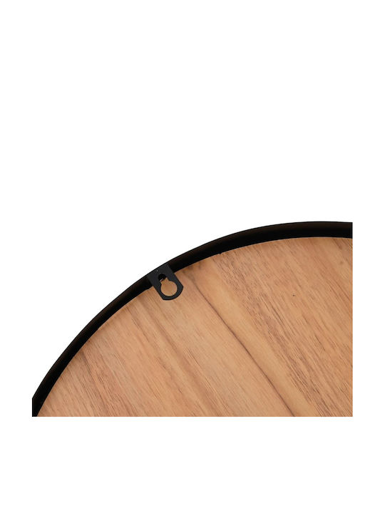 vidaXL Αθόρυβο Ρολόι Τοίχου Ξύλινο Καφέ Ø39cm