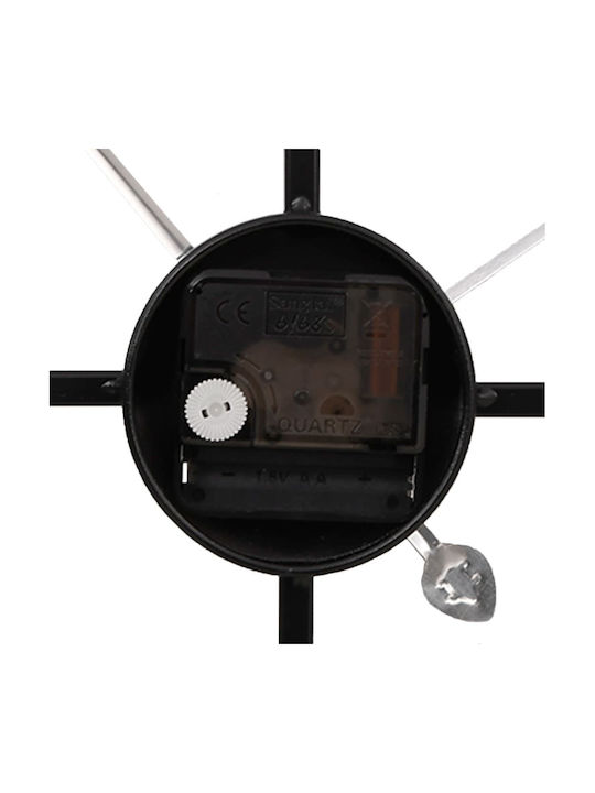 vidaXL Silent Ceas de Perete Negru Ø50cm