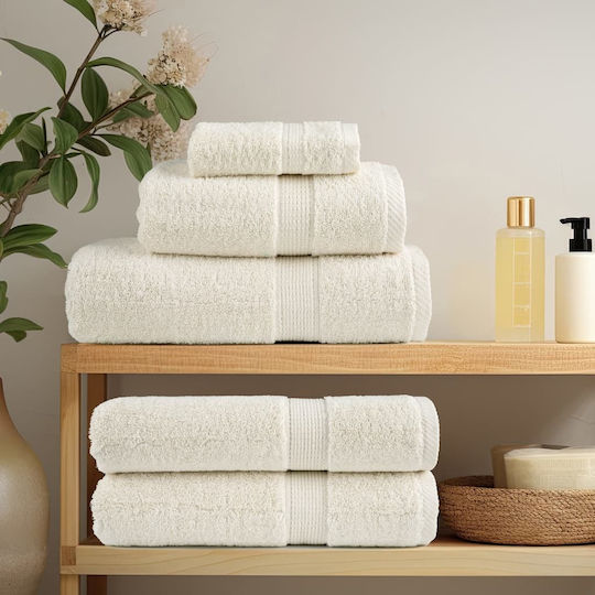 vidaXL Set 4 Hotel Pool and Beach Towels 200x80 cm 600gsm Beige