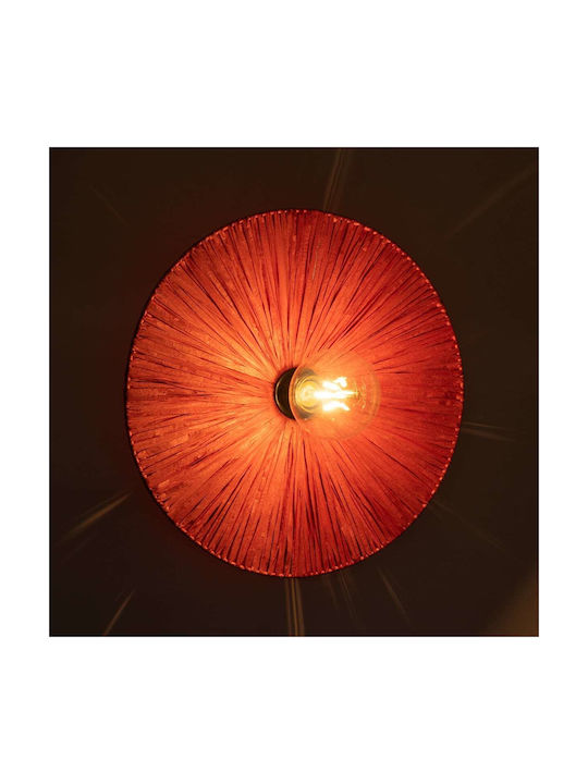 GloboStar Colombo Vintage Lamp Wall with Socket E27 Red 40x9x9cm