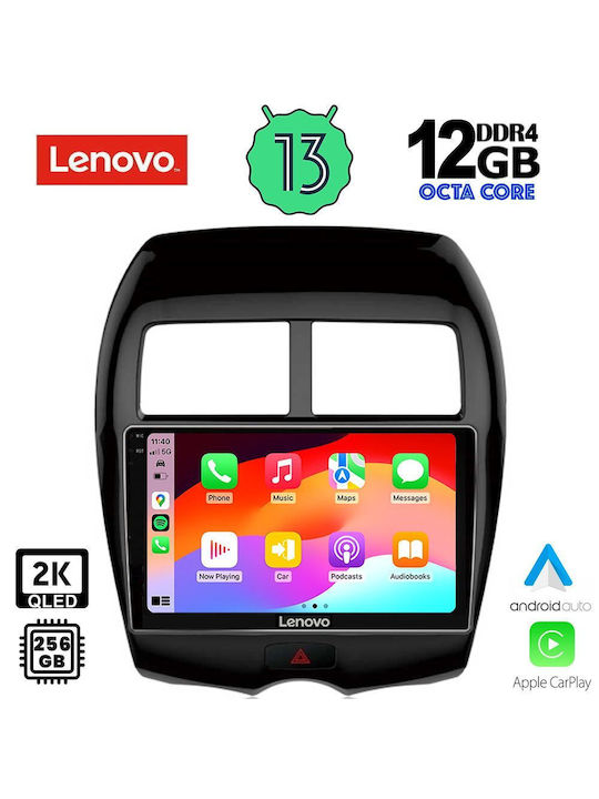 Lenovo Car Audio System for Peugeot 4008 Mitsubishi Asx 4008 (Bluetooth/USB/WiFi/GPS/Apple-Carplay/Android-Auto) with Touch Screen 10"