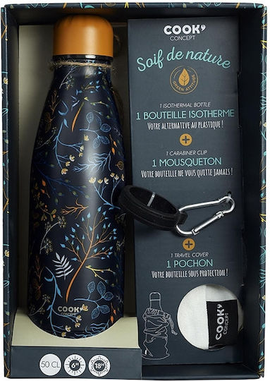 Cook Concept Μπουκάλι Θερμός Ανοξείδωτο 500ml Μαύρο