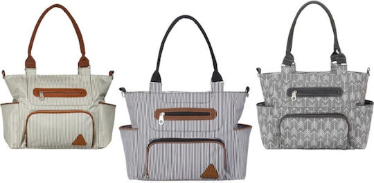 Queen Mother Wickeltasche-Wickeltasche Schulter/Hand Striped White-Grey