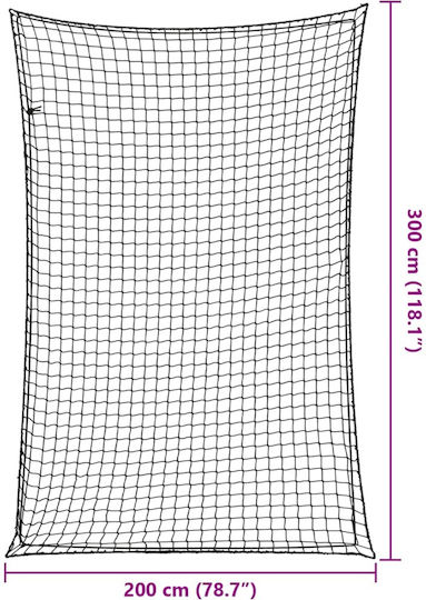 vidaXL Δίχτυ Αποσκευών Αυτοκινήτου 200x200cm Μαύρο