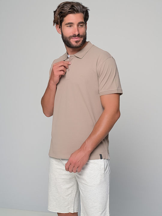 Van Hipster Ανδρικό Αθλητικό T-shirt Κοντομάνικο Polo Μονοχρωμη