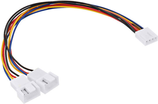 No Brand Y-splitter Fan 4pin To 2x4pin 0.3m Power Cord Multicolor 18320